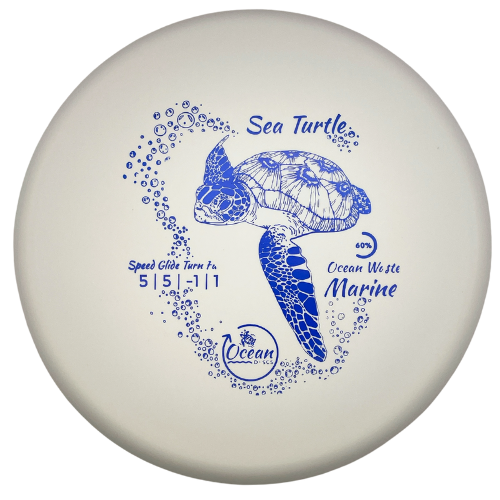 Ocean Discs Sea Turtle - Ocean Waste Marine - White