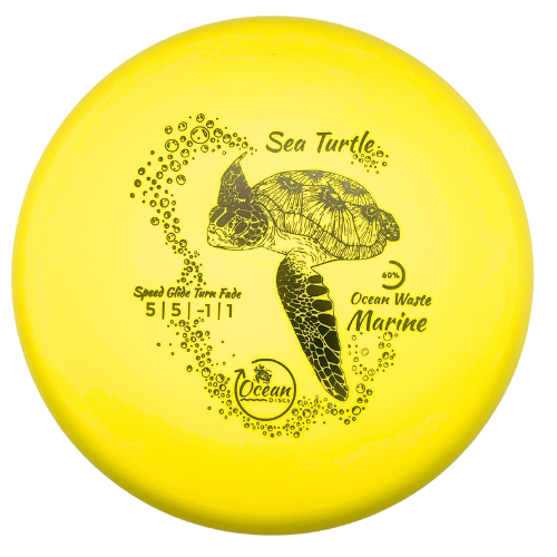 Ocean Discs Sea Turtle 1st Release - Ocean Waste Marine - Yellow