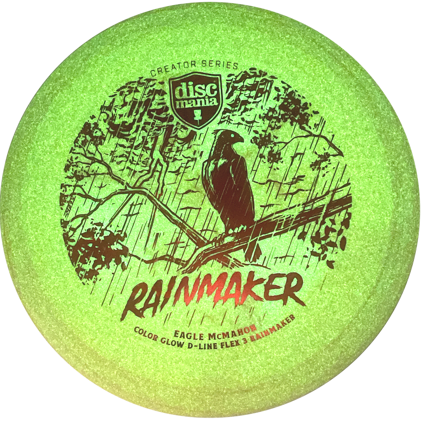 Discmania Rainmaker - Eagle McMahon Creator Series - Orange Glow D - Flex 3 - Red Stamp