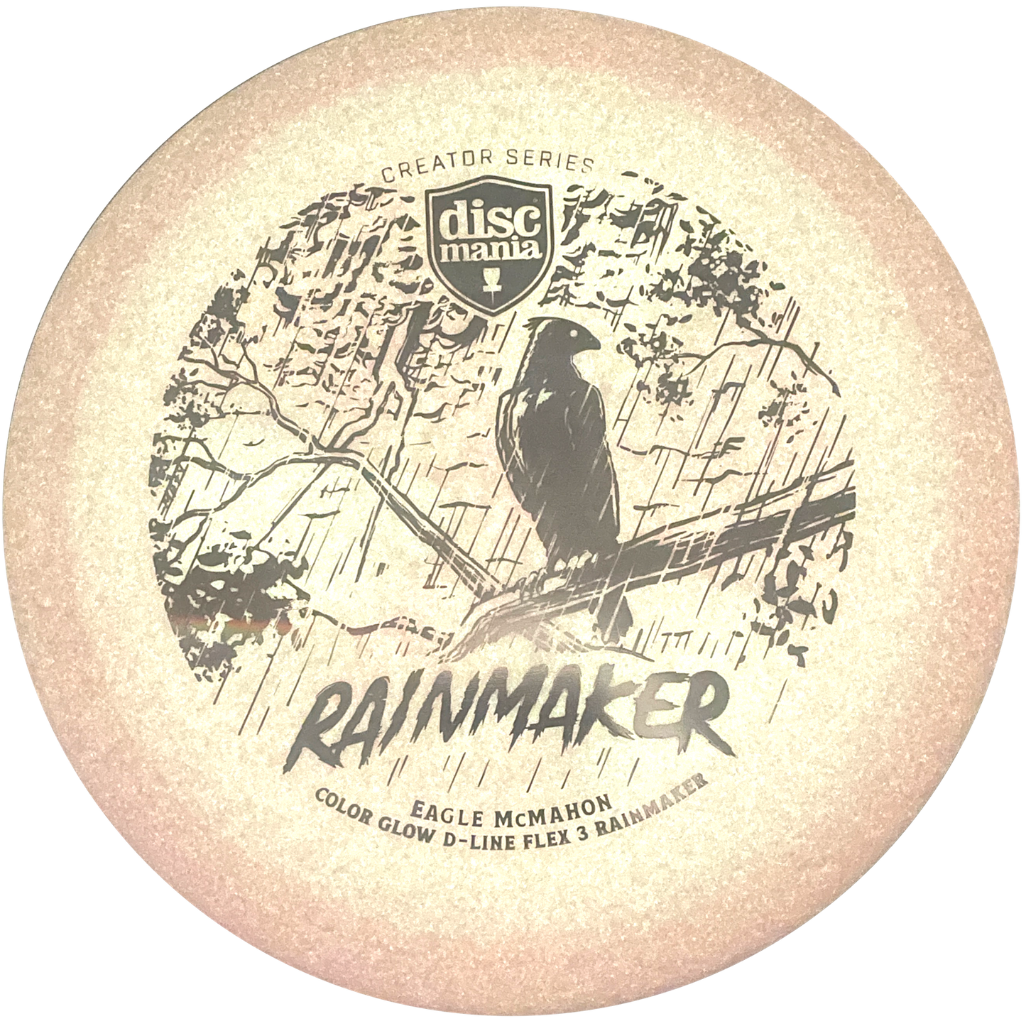 Discmania Rainmaker - Eagle McMahon Creator Series - Pink Glow D - Flex 3 - Silver Stamp