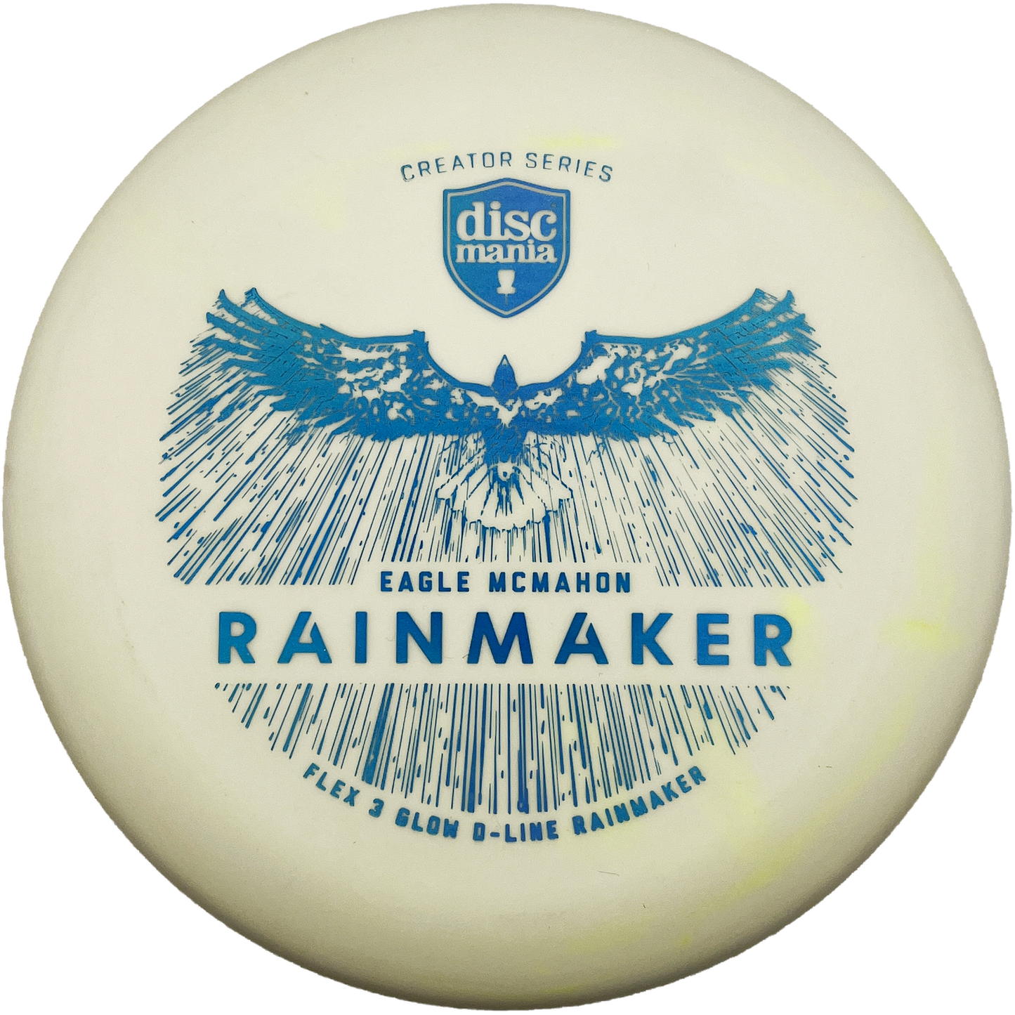 Discmania Rainmaker - Eagle McMahon Creator Series - Glow D Line - Flex 3 - Blue Stamp