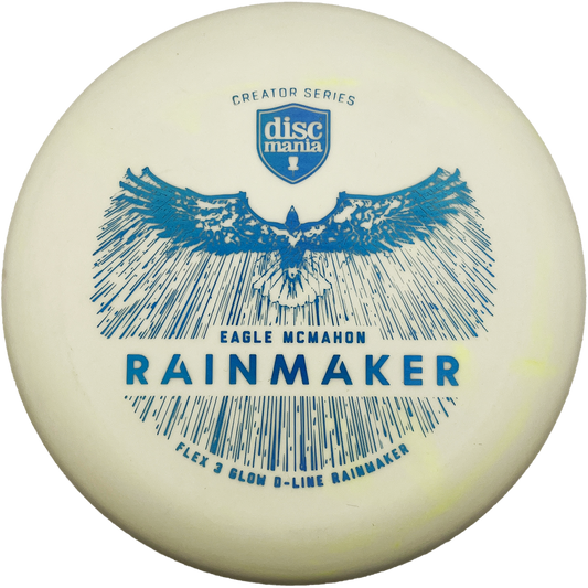 Discmania Rainmaker - Eagle McMahon Creator Series - Glow D Line - Flex 3 - Blue Stamp