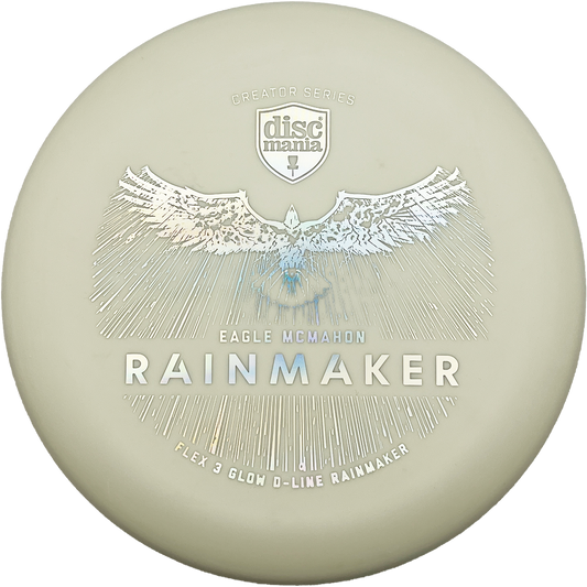 Discmania Rainmaker - Eagle McMahon Creator Series - Glow D Line - Flex 3 - Silver Stamp