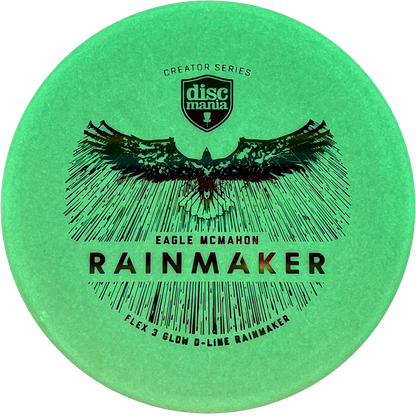 Discmania Rainmaker - Eagle McMahon Creator Series - Glow D Line - Flex 3 - Blue Stamp