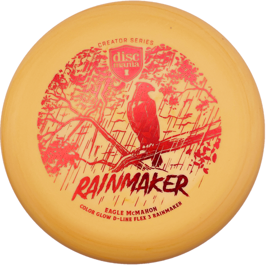 Discmania Rainmaker - Eagle McMahon Creator Series - Orange Glow D - Flex 3 - Red Stamp