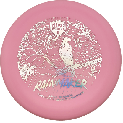 Discmania Rainmaker - Eagle McMahon Creator Series - Pink Glow D - Flex 3 - Silver Stamp