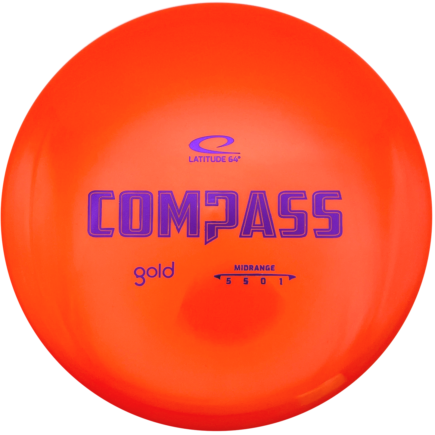 Latitude 64 Compass - Gold Line - Orange
