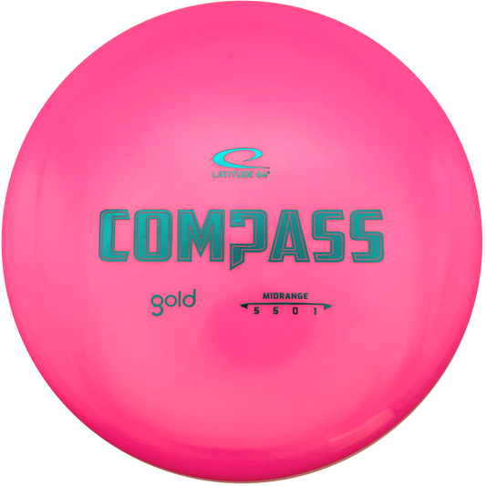 Latitude 64 Compass - Gold Line - Pink