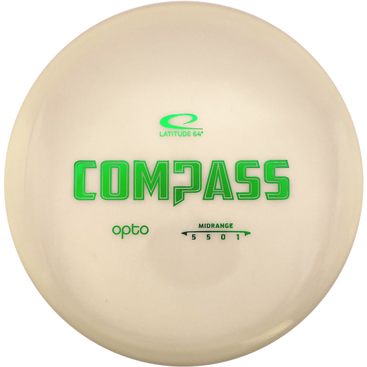 Latitude 64 Compass - Gold Line - White